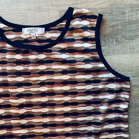 KASPER Separates Multicolor Sleeveless Sweater Knit Top 1X - Picture 14 of 16
